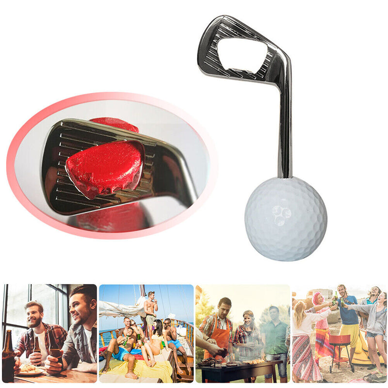 Creative Golf Ball-Shaped Bottle Opener Novelty Metal Corkscrew Wine Beer Ope