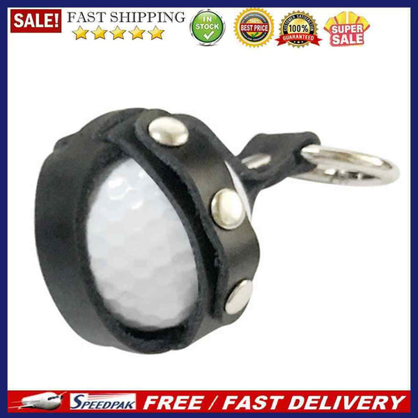 Outdoor Golf Protective Ball Cover Cowhide Leather Golf Training Ball Bag Hol