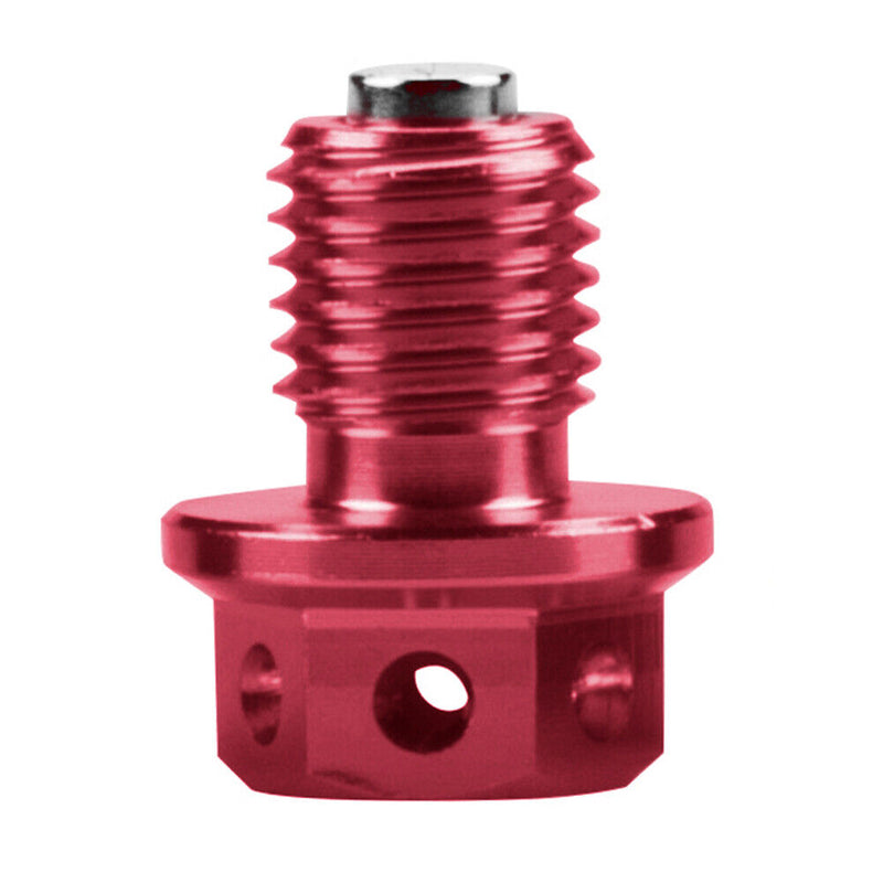 Universal Magnetic Motorbike Oil Drain Screw M12 Motorcycle Plug Part (Red)