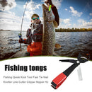 Steel Fishing Quick Knot Scissors Line Cutter Clippers Nippers (Black)