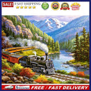 DIY Diamond Painting Train Park Full Round Drill Mosaic Art Picture Decor K