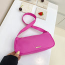Fashion Solid Color Handbag Nylon Women Casual Totes Portable Lady Shoulder Bags