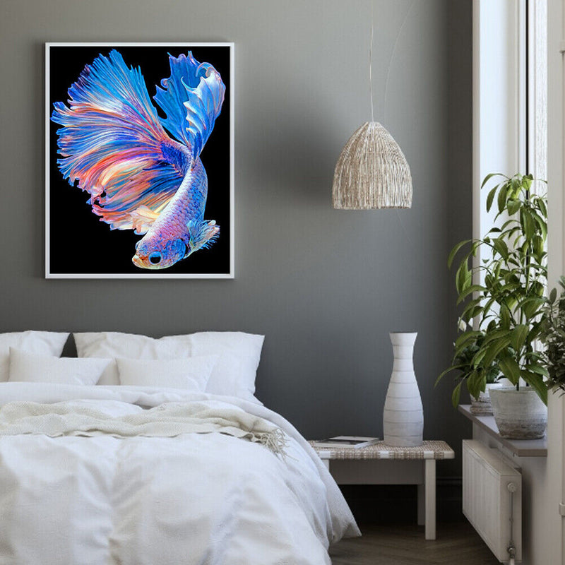 Guppy Canvas Paint By Numbers Oil Hand Painted DIY Drawing Kit Home Decoration
