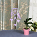 DIY Feathers Peach Heart Dreamcatcher Handmade Dream Catcher Net(Purple) Newly
