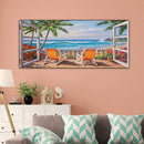 Balcony Sea View Oil Paint By Numbers Kits DIY Landscape Decoration Unframed