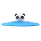 Transparent Torx Silicone Cup Cover Leak Proof Cartoon Lid (Blue Panda)