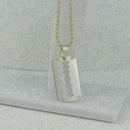 Mens Steel Razor Blades Shape Pendant Necklace U2W7 Chain_Jewelry J9K W3V7 S5X0