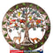 Iron Wall Sculptures-Metal Round Wall Decor with Tree Deer Fox Home Decor Newly