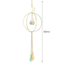 Crystal Ball Iron Ring Hanging Pendant Home Garden Decor (16)