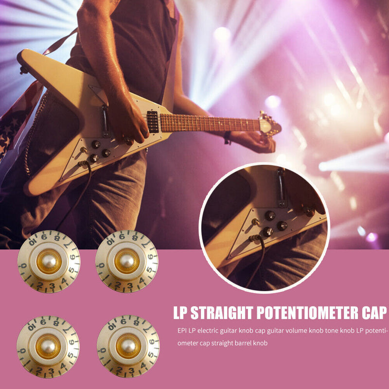 4pcs Electric Guitar Potentiometer Cap Guitar Volume Tone Knob Button for EPI