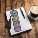 2pcs DIY Diamond Painting Leather Bookmark Special Shape Drill Tassel Art C
