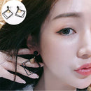 Simple Accessories Jewelry Women Black Geometric Earrings Long
