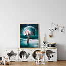 5D DIY Moon Giraffe Full Round Diamond Painting Kit Picture Artwork Craft