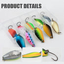 10pcs Metal Spoon Fishing Lures Artificial Sequins Baits for Bass (5.5g) Newly