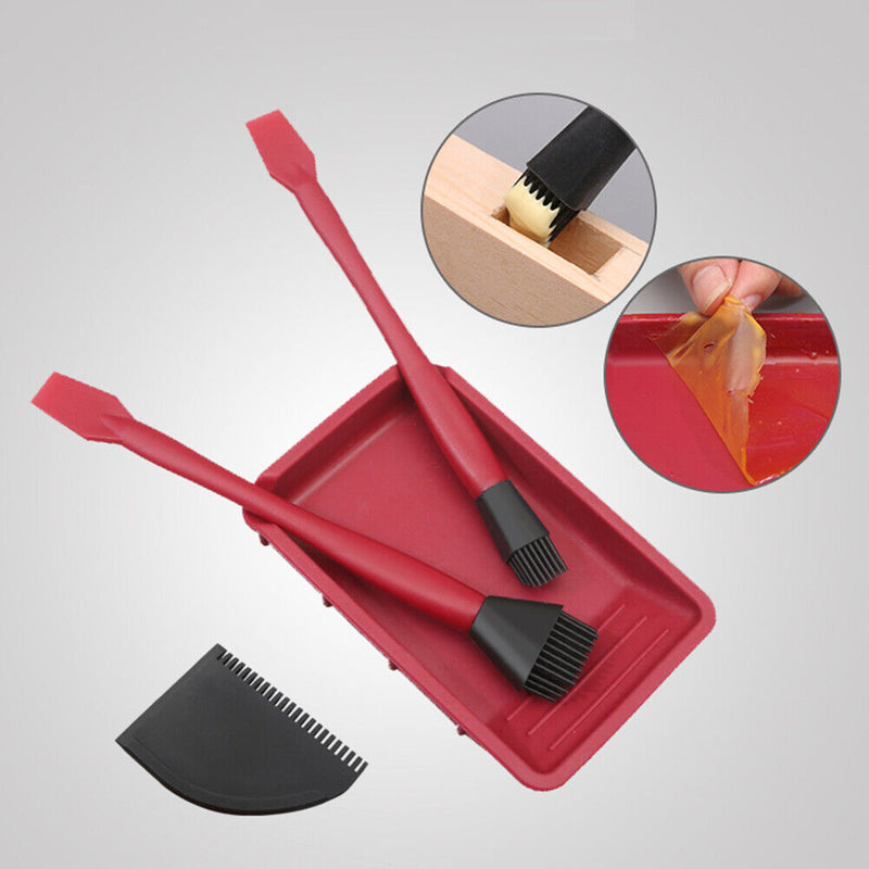 Woodworking Glue Brush Silicone Flat Scraper Board Carpenter Coating Tool