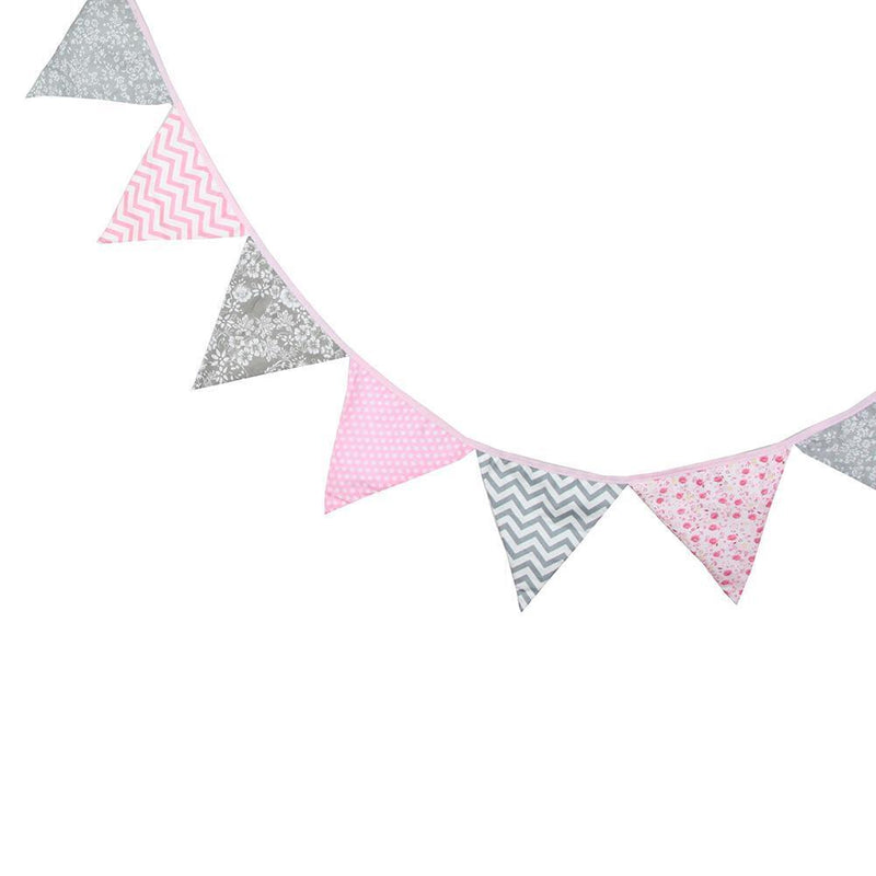 12 Flags Triangular Red Flag Bunting Wedding Birthday Party Home Decoration