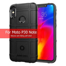 Drop-Proof Soft TPU Shell Cover Case for Moto P30 Note Protector (Black)