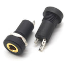 5PCS PJ-392A 3.5mm 3 Pole Black Audio Jack Socket Stereo Solder Panel Connector