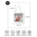 Red striped girl Printed Canvas Tote Bag (35*38cm)8
