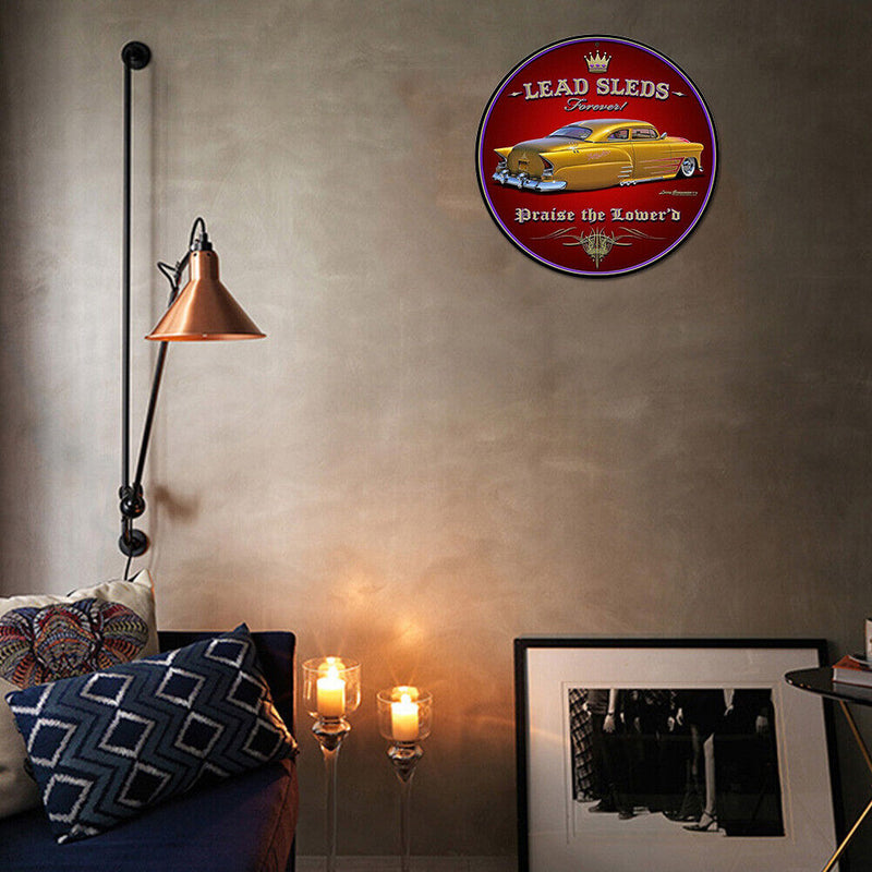 Lead Sleds Retro Metal Plate Tin Sign Plaque Poster for Bar Club Cafe Decor