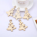 Carving Wood DIY Crafts Wood Pieces Xmas Tree Wooden Slice Merry Christmas