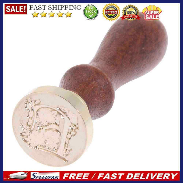 Retro Rose Pattern 26 Letter A-Z Alphabet DIY Wax Seal Stamp with Handle(F)