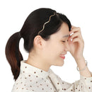 Bridal Headwear Geometric Metal Headdress Thin Headbands Hair Hoop Wave Bending