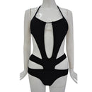 Women One Piece Swimwear High Cut Monokini Backless Swimsuit Bikini Set M Newly