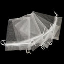 Party Supply Drawstring Pocket Gift Bags Organza Gauze Sachet White Pouches