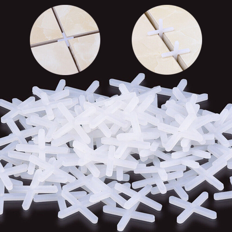 100pcs 2mm Tile Leveling System Tile Spacer Cross Spacers for Floor Wall Newly