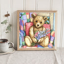 5D DIY Diamond Painting Kits Full Round Drill Cartoon Bear Mosaic Picture Cra
