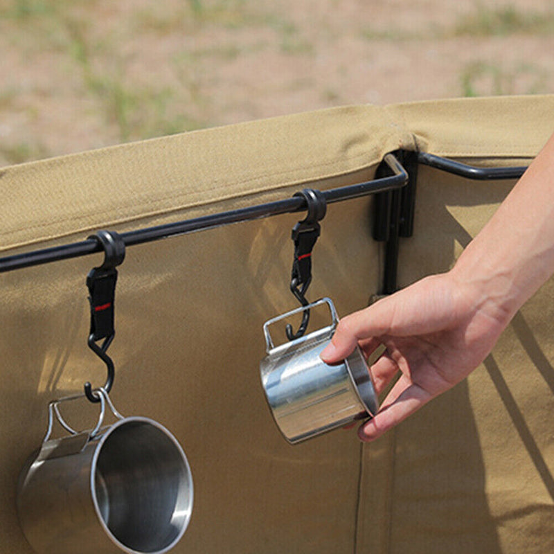 Outdoor Camping Moveable Hook Hanging Storage Rack S-Shaped Clothes Hanger To