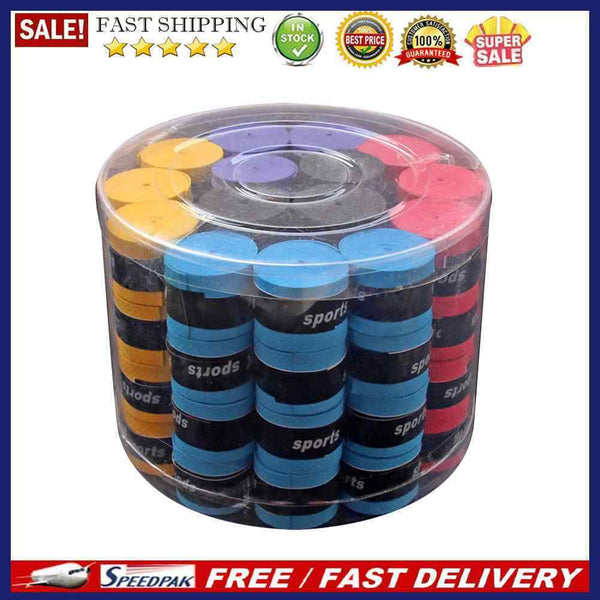 60pcs/Lot Anti-slip Racket Fish Rods Over Grips Badminton Wrap Tape Sweatba
