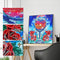 5D Wine Glass Sunset Diamond Painting Partial Special Shaped Wall Decor