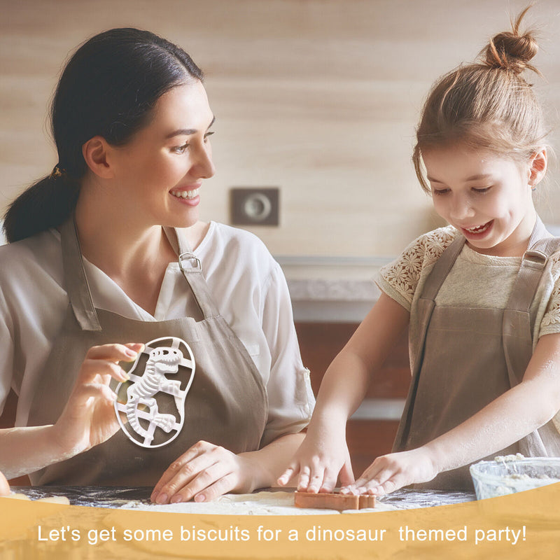 Dinosaur Fossil Baking Mould Funny 4pcs Pastry Mould Diy for Kids Birthday