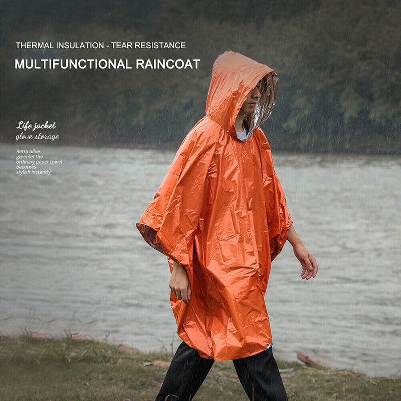 Emergency Raincoat Poncho Thickened Reflective Long Blanket Survival Equipm