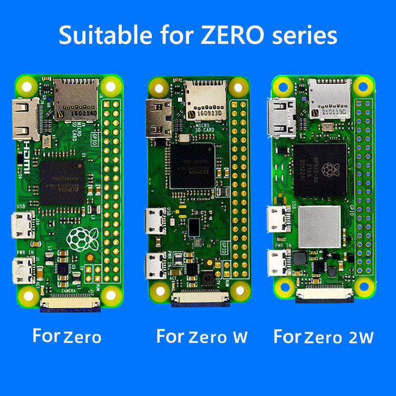 Case for Raspberry Pi Zero/Zero W/Zero 2W (V1-Blue Shell-Black Pin Header)