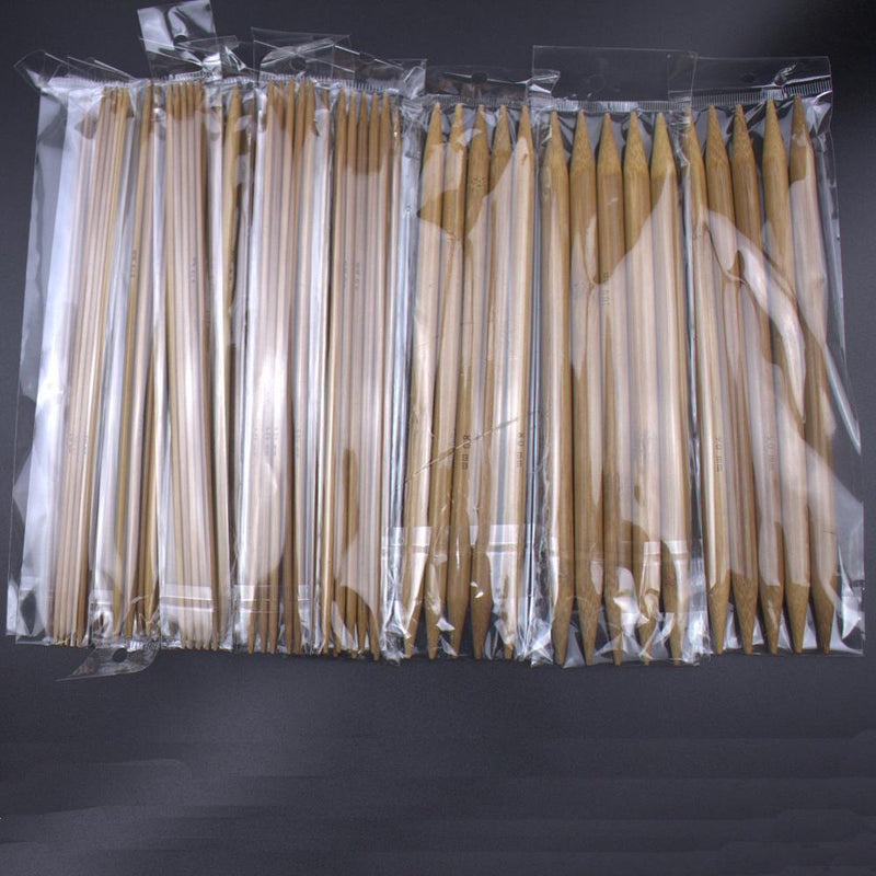 75pcs Bamboo Crochet Hook Carbonized Double Tips Carbonized Bamboo Str