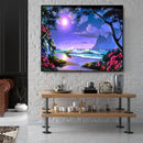 Painting By Numbers Kit DIY Bright Moon Hand Painted Canvas Oil Art Picture