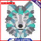 14CT Partial Cross Stitch Wolf Counted DIY Embroidery Needlework Animal Wall Art