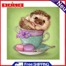 5D DIY Diamond Painting Full Square Drill Hedgehog in Cup Wall Decor Rhinestone