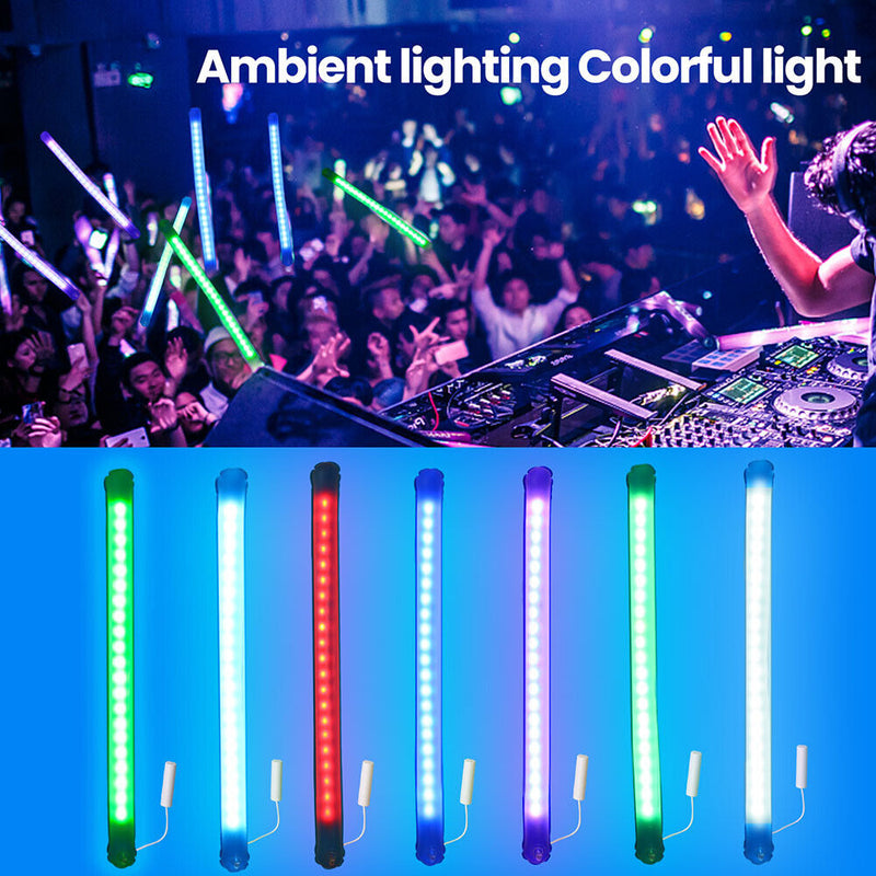 Folding Outdoor Camping Lantern RGB LED Inflatable Hiking Tent Light (2pcs)