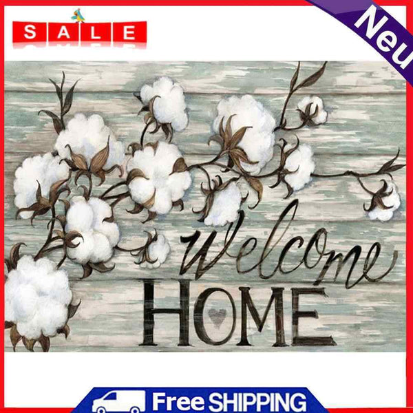 5D DIY Full Round Drill Diamond Painting Cotton Home Cross Stitch Embroidery Kit