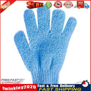 Five Fingers Bath Gloves Shower Towel Scrub Body Child Home Supply (Blue) Newly