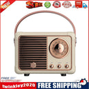 Retro Bluetooth-compatible Speaker Classical Subwoofer Music Player (White)