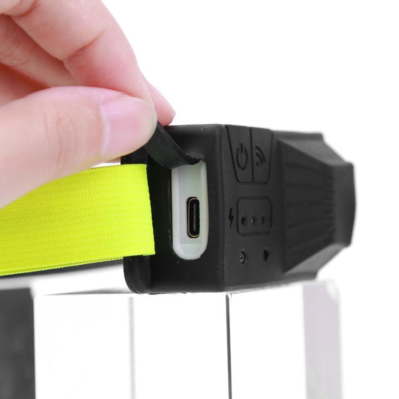 1pcs Wave Sensing COB Headlights Adjustable Headband Night Work Suitable