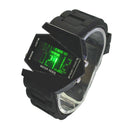 Unisex LED Waterproof Aircraft Sport Digital Display Wristwatch Watch Black