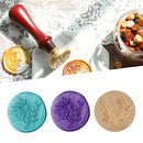 Wood Handle Paint Seal Retro Plant Pattern DIY Wax Seal Stamp Decor (C176) Newly