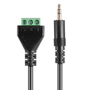 3.5mm 3 Pole Stereo Male to AV Screw Video Shield 30cm Balun Terminal Cable