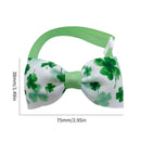 Dog Bow Tie St. Patricks Day Costume Soft Dog Cat Collar with Bow Tie (1) Newly
